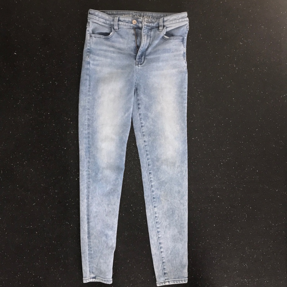 Size 8-Long American Eagle Light Blue Jeans